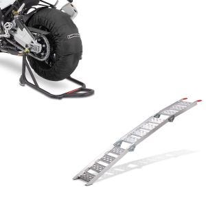 Set: Moto Couvertures Chauffantes 60-80-95 °C avant et arrière 17 " + rampe de chargement III en Alu max. 270 kg triple pliable