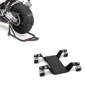 Set: Reifenwärmer Set 60-80-95 °C schwarz + Rangierhilfe für Hauptständer Easy Mover III bis 400kg in schwarz_1