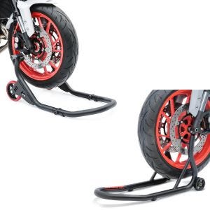 Set: Vorderrad Montageständer Falcone-2 von ständer mit L-Aufnahme + Montageständer Vorderrad Fork vorne schwarz matt_1