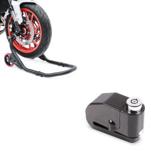 Set: Vorderrad Montageständer Falcone-2 von ständer mit L-Aufnahme + Bremsscheibenschloss Alarm 120dB schwarz_1