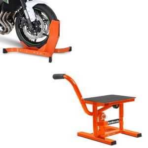 Set: Wippe Easy-Plus ständer bis 21 Zoll orange + Mechanischer Enduro ständer Cross-Lift M bis 160kg von orange_1