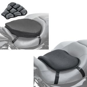 Set: Gel Sitzkissen L Komfortkissen universal in schwarz + Luftkissen Air ML Komfort Sitzkissen in schwarz