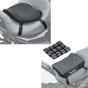 Set: Gel Sitzkissen L Komfortkissen universal in schwarz + Luftkissen Air Deluxe S Komfort Sitzkissen in schwarz