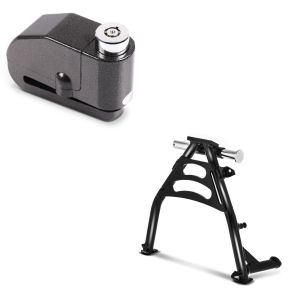 Set: Hauptständer Honda Transalp XL 650 V 00-06 Mittelständer + Bremsscheibenschloss Alarm 120dB schwarz_1