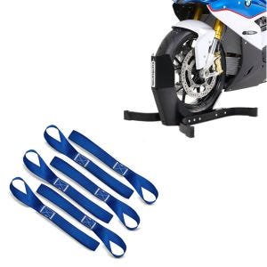 Set: Wippe Easy-Plus ständer bis 21 Zoll schwarz-matt + Zurrschlaufen für Spanngurte, 6er Mega Pack Blau_1
