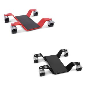 Set: Chariot Range pour béquille centrale Mover II, max. 400 kg, rouge + Chariot Range pour béquille centrale Mover II max. 400 kg noir