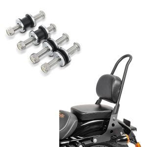 Set: Sissybar Harley Sportster 04-20 Fast Rider-M schwarz + Docking Kit für Harley Sportster 2004-2020_1