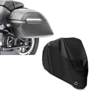 Set: Seitenkoffer Set K3 mit Träger Satteltaschen + Abdeckplane XL Faltgarage schwarz_1