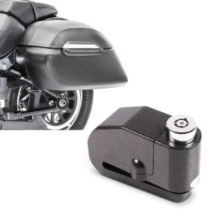 Set: Seitenkoffer Set K3 33Ltr inkl Haltesatz Hartschalenkoffer in schwarz + Bremsscheibenschloss Alarm 110dB BS-Motoparts Diebstahlschutz schwarz