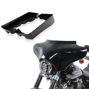Set: Batwing Verkleidung passend für Harley Davidson Road King / Softail / Fat Boy Craftride schwarz + Seitenkoffer-Verlängerung passend für Harley Davidson Touring Modelle 94-13 Craftride schwarz
