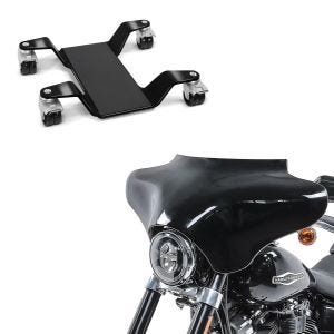 Set: Batwing Verkleidung für Harley Davidson + Rangierhilfe für Hauptständer Easy Mover III bis 400kg in schwarz_1