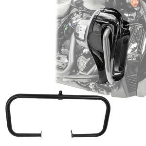 Set Beinschild belüftet + Sturzbügel passend für Harley Davidson Touring Modelle 14-23 Craftride schwarz