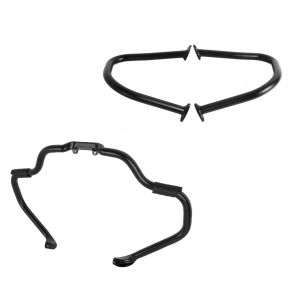 Set: Pare cylindre Mustache compatible avec Indian Chief, Chieftain, Roadmaster + Pare cylindre arrière compatible avec Indian Chief, Chieftain, Springfield 15-24 