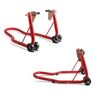 2x Montageständer Vorderrad ConStands Classic-V Motorradständer mit V-Aufnahmen rot Spar-Set_1
