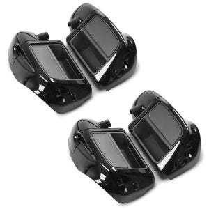 2x Carénage des jambes compatible avec Harley Davidson Street Glide Special 15-20 Craftride avec prise d'air noir Set Discount