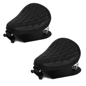 2x Solo Federsattel mit Grundplatte SG11 schwarz Spar-Set