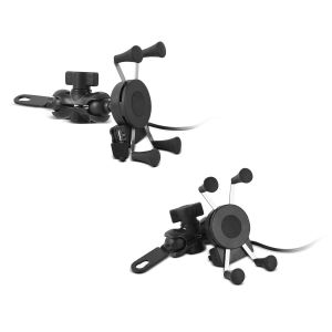 2x Smartphonehalter SH7 passend für Lenker Spiegel Handyhalter Aluminium Halterung Spar-Set