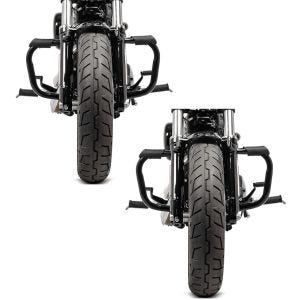 2x Pare Carter compatible avec Harley Davidson Sportster 04-20 Craftride Mustache en noir Set Discount