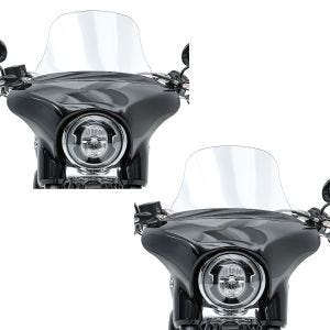 2x Windschild für Harley Sport Glide 18-21 Craftride L Windschutzscheibe klar Spar-Set_1