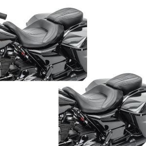 2x Sitzbank passend für Harley Davidson Touring 09-24 Komfortsitzbank Craftride CV schwarz Spar-Set