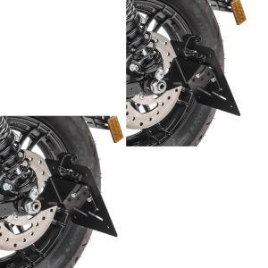 2x Kennzeichenhalter seitlich S für Harley Davidson Sportster 04-20 schwarz Craftride Spar-Set_1
