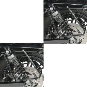 2x Satteltaschenhalter für Harley-Davidson Sportster 04-20 schwarz Craftride Spar-Set_1