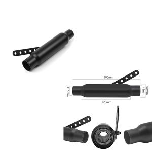 2x Craftride Endschalldämpfer Triumph Bonneville / SE / T120 / T100 Cafe Racer Vintage schwarz Spar-Set_1