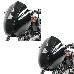 2x Lampenmaske für Harley Davidson Dyna / Sportster Lichtmaske Craftride Q1 dunkel Spar-Set_1