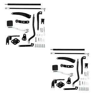 2x Vorverlegte Fussrastenanlage für Harley Davidson Dyna Street Bob 06-17 Craftride RR1 Spar-Set_1