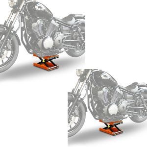 2x Hebebühne ConStands Mid-Lift M Motorradheber für Harley und Chopper bis 500 kg in orange Spar-Set_1