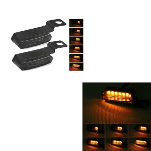 2x Lenkerblinker Lumitecs TS4 Lauflicht Blinker LED passend für Lenker Armatur mit E-Prüfzeichen getönt Spar-Set