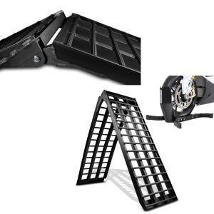 2x Auffahrrampe Alu BP5 + Vorderradhalterung Easy Plus klappbar max. 680kg Spar-Set_1