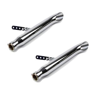 2x Craftride Endschalldämpfer Suzuki Intruder VS 1400 / 800 / 750 / 600 Caferacer Turn Out chrom Spar-Set_1