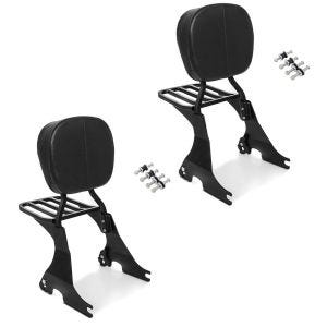 2x Sissybar für Harley Davidson Sportster Forty-Eight 48 10-20 Craftride inkl. Gepäckträger und Docking Kit schwarz Spar-Set_1
