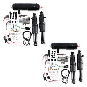 2x Luftfederung Fahrwerk passend für Harley Davidson Electra Glide Ultra Classic 94-20 mit Tank Craftride Spar-Set