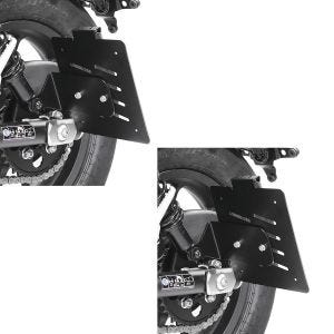 2x Kennzeichenhalter seitlich für Honda Rebel 500 17-21 schwarz Craftride Spar-Set_1