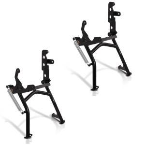2x Hauptständer mit ABE passend für Kawasaki KLE 500 90-07 Mittelständer ConStands in schwarz Spar-Set
