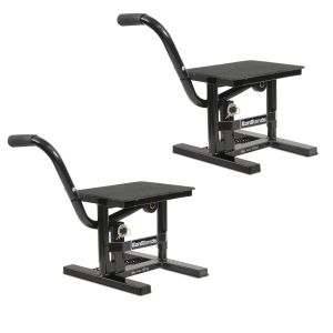2x Mechanischer Enduro Motorradständer Cross-Lift M bis 160kg von ConStands schwarz Spar-Set_1