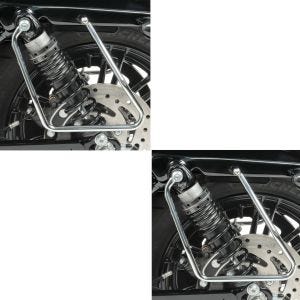 2x Satteltaschenhalter für Harley-Davidson Sportster 04-20 chrom Craftride Spar-Set_1