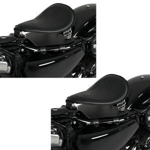 2x Selle siège solo avec ressorts pour motos Custom Craftride SG14 noir Discount Set