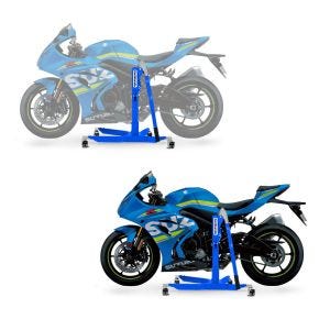 2x Zentralständer Suzuki GSX-R 1000 R 17-21 blau Motorradheber ConStands Power-Classic Spar-Set_1