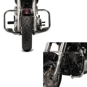 2x Sturzbügel für Harley Davidson Heritage Softail Classic 00-17 Craftride ST2 chrom Spar-Set_1