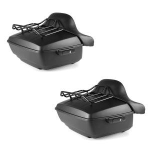 2x Topcase King NHM für Harley Softail / Sport Glide schwarz Craftride Spar-Set_1