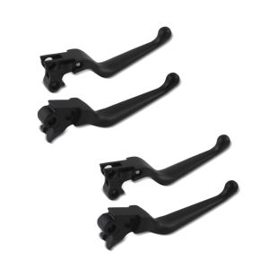 2x Set de Levier Frein Embrayage Grip compatible avec Harley Davidson Dyna Sportster Softail Touring 96- noir Craftride Set Discount