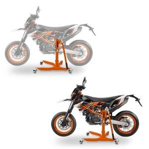 2x Zentralständer KTM 690 SMC / R 08-16 orange Motorradheber ConStands Power-Classic Spar-Set_1