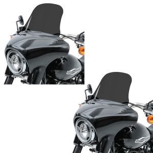 2x Windschild für Harley Sport Glide 18-21 Craftride L Windschutzscheibe dunkel getönt Spar-Set_1