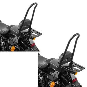 2x Sissybar Harley Sportster Forty-Eight 48 10-20 Craftride Fast Rider-XL inkl. Gepäckträger schwarz Spar-Set_1