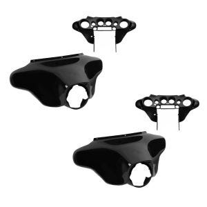 2x Batwing Verkleidung für Harley Davidson Electra Glide Standard 96-10 Craftride Innen und Aussen schwarz Spar-Set_1