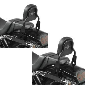 2x Sissy Bar CSS Fix für Harley Dyna Fat Bob 10-17 schwarz Craftride Spar-Set_1