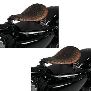 2x Selle siège solo avec ressorts pour motos Custom Craftride SG16 marron Discount Set